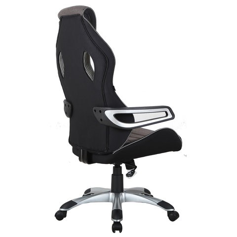 Компьютерное кресло Brabix Techno GM-002 (ткань, черное/серое, вставки белые) в Петрозаводске - изображение 2