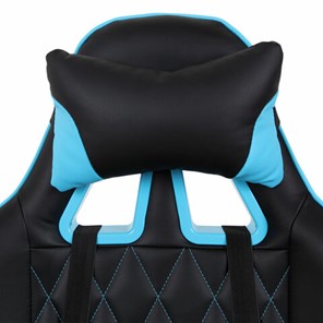 Кресло Brabix GT Master GM-110 (две подушки, экокожа, черное/голубое) в Петрозаводске - предосмотр 5