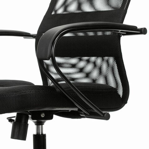 Кресло Brabix Premium Stalker EX-608 PL (ткань-сетка/кожзам, черное) в Петрозаводске - изображение 8