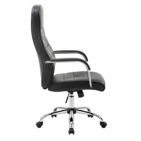 Кресло компьютерное Brabix Stark EX-547 (экокожа, хром, черное) 531948 в Петрозаводске - изображение 1