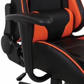 Кресло офисное Brabix GT Racer GM-100 (две подушки, экокожа, черное/оранжевое) в Петрозаводске - предосмотр 9