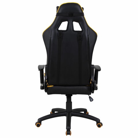 Офисное кресло Brabix GT Master GM-110 (две подушки, экокожа, черное/желтое) 531927 в Петрозаводске - изображение 3