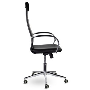 Кресло офисное Brabix Premium Pilot EX-610 CH (хром, кожзам, черное) в Петрозаводске - предосмотр 1
