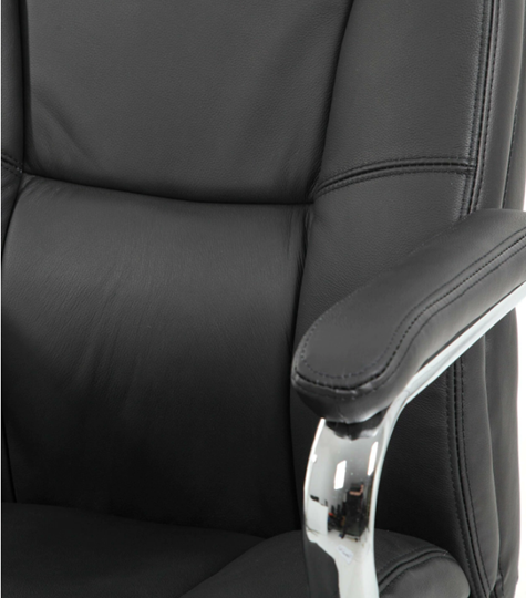 Кресло компьютерное Brabix Premium Phaeton EX-502 (натуральная кожа, хром, черное) в Петрозаводске - изображение 6