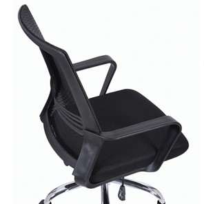 Кресло офисное Brabix Daily MG-317 (с подлокотниками, хром, черное) в Петрозаводске - предосмотр 7
