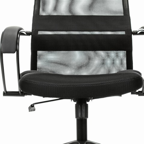 Кресло Brabix Premium Stalker EX-608 PL (ткань-сетка/кожзам, черное) в Петрозаводске - изображение 10