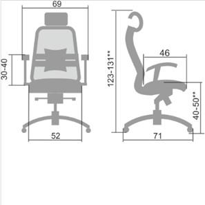 Офисное кресло Samurai S-3.04, серый в Петрозаводске - предосмотр 4
