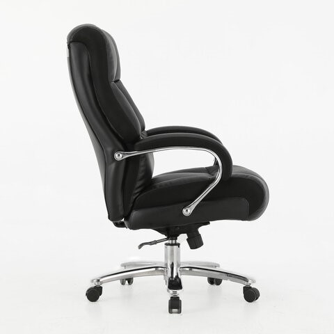 Компьютерное кресло Brabix Premium Bomer HD-007 (рециклированная кожа, хром, черное) 531939 в Петрозаводске - изображение 1