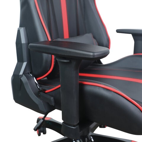Кресло компьютерное Brabix GT Carbon GM-120 (две подушки, экокожа, черное/красное) 531931 в Петрозаводске - изображение 10