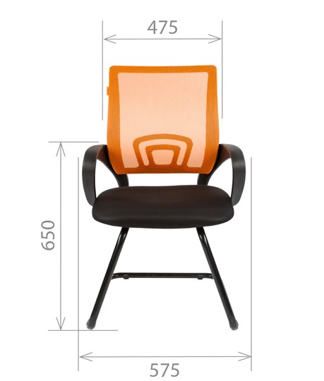 Кресло компьютерное CHAIRMAN 696V, цвет оранжевый в Петрозаводске - изображение 1
