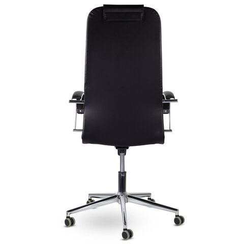 Кресло офисное Brabix Premium Pilot EX-610 CH (хром, кожзам, черное) в Петрозаводске - изображение 4