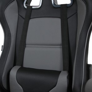 Кресло компьютерное Brabix GT Racer GM-100 (две подушки, экокожа, черное/серое) в Петрозаводске - предосмотр 6