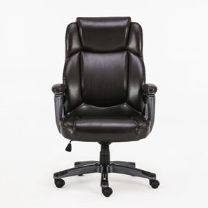 Кресло компьютерное Brabix Premium Favorite EX-577 (пружинный блок, рециклир. кожа, коричневое) 531936 в Петрозаводске - предосмотр 2