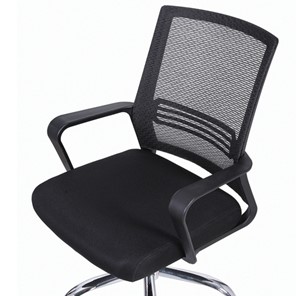 Кресло офисное Brabix Daily MG-317 (с подлокотниками, хром, черное) в Петрозаводске - предосмотр 5