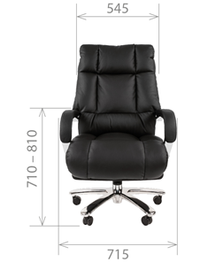 Кресло офисное CHAIRMAN 405 черное нат.кожа/экокожа в Петрозаводске - предосмотр 3