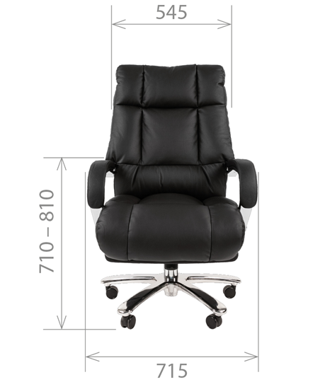 Кресло офисное CHAIRMAN 405 черное нат.кожа/экокожа в Петрозаводске - изображение 3