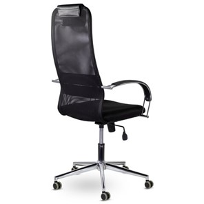 Кресло офисное Brabix Premium Pilot EX-610 CH (хром, ткань-сетка, черное) в Петрозаводске - предосмотр 3