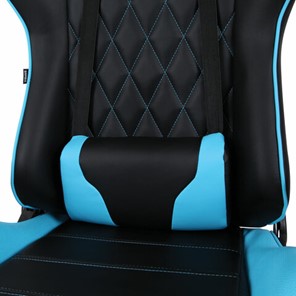 Кресло Brabix GT Master GM-110 (две подушки, экокожа, черное/голубое) в Петрозаводске - предосмотр 7