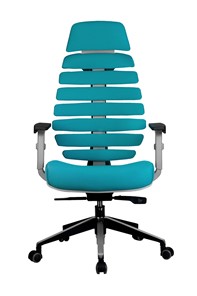 Офисное кресло Riva Chair SHARK (Лазурный/серый) в Петрозаводске - предосмотр 1