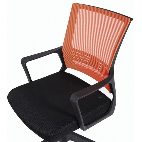 Офисное кресло Brabix Balance MG-320 (с подлокотниками, комбинированное черное/оранжевое) в Петрозаводске - изображение 5
