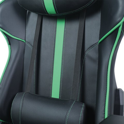 Офисное кресло Brabix GT Carbon GM-120 (две подушки, экокожа, черное/зеленое) 531929 в Петрозаводске - изображение 6