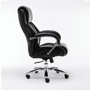 Кресло Brabix Premium Status HD-003 (рециклированная кожа, хром, черное) 531821 в Петрозаводске - предосмотр 1