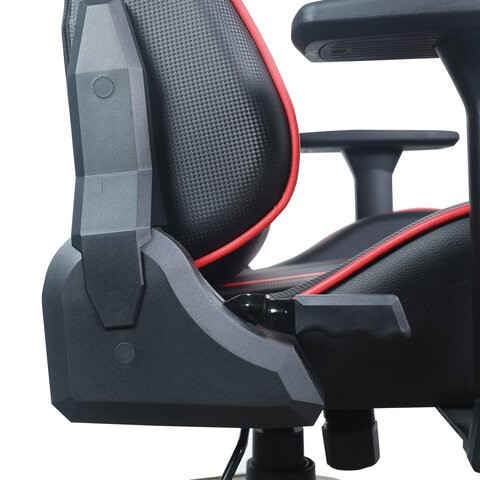 Кресло компьютерное Brabix GT Carbon GM-120 (две подушки, экокожа, черное/красное) 531931 в Петрозаводске - изображение 12