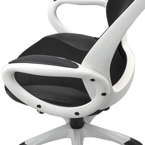 Кресло компьютерное Brabix Premium Genesis EX-517 (пластик белый, ткань/экокожа/сетка черная) в Петрозаводске - предосмотр 5