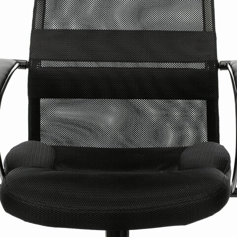 Кресло Brabix Premium Stalker EX-608 PL (ткань-сетка/кожзам, черное) в Петрозаводске - изображение 6