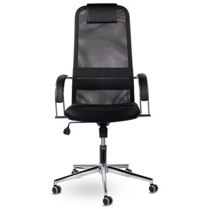 Кресло офисное Brabix Premium Pilot EX-610 CH (хром, ткань-сетка, черное) в Петрозаводске - предосмотр 2