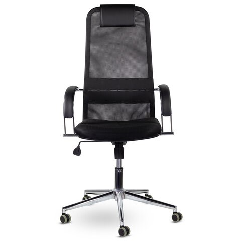 Кресло офисное Brabix Premium Pilot EX-610 CH (хром, ткань-сетка, черное) в Петрозаводске - изображение 2