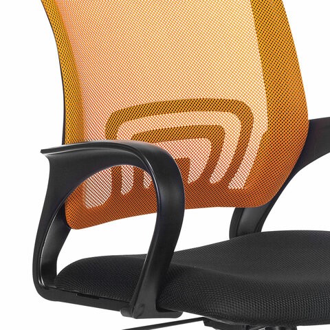 Компьютерное кресло Brabix Fly MG-396 (с подлокотниками, сетка, оранжевое/черное) в Петрозаводске - изображение 4