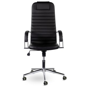 Кресло офисное Brabix Premium Pilot EX-610 CH (хром, кожзам, черное) в Петрозаводске - предосмотр 2
