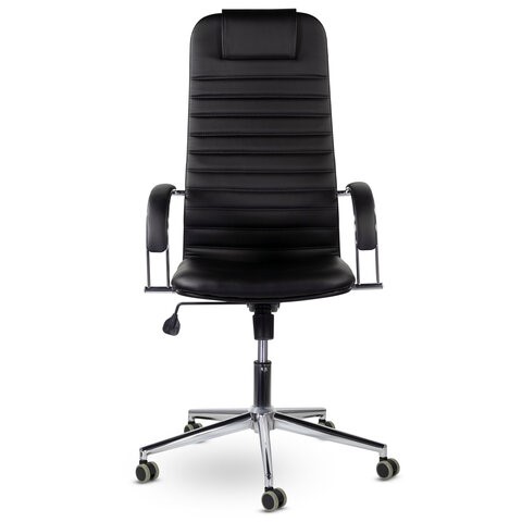 Кресло офисное Brabix Premium Pilot EX-610 CH (хром, кожзам, черное) в Петрозаводске - изображение 2