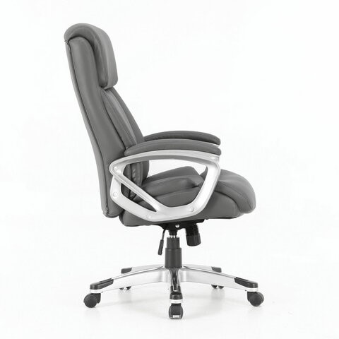 Офисное кресло Brabix Premium Level EX-527 (пружинный блок, рециклированная кожа, серое) 531937 в Петрозаводске - изображение 1