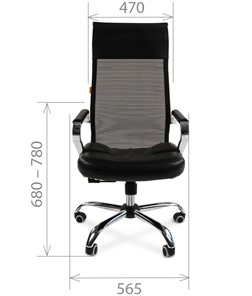 Офисное кресло CHAIRMAN 700 сетка, цвет черный в Петрозаводске - предосмотр 1
