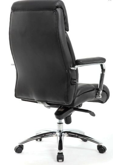 Кресло компьютерное Brabix Premium Phaeton EX-502 (натуральная кожа, хром, черное) в Петрозаводске - изображение 2