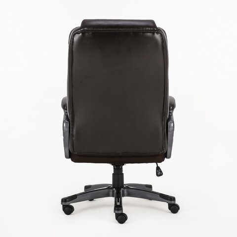 Кресло компьютерное Brabix Premium Favorite EX-577 (пружинный блок, рециклир. кожа, коричневое) 531936 в Петрозаводске - изображение 4