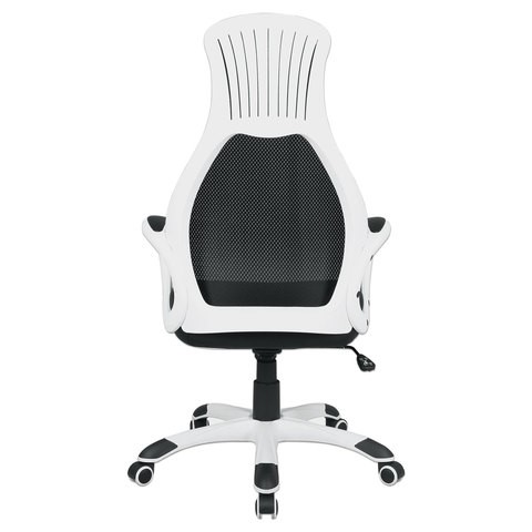 Кресло компьютерное Brabix Premium Genesis EX-517 (пластик белый, ткань/экокожа/сетка черная) в Петрозаводске - изображение 3