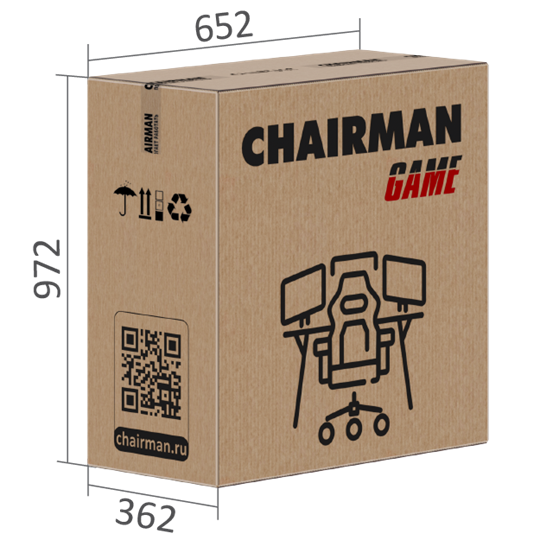 Игровое кресло CHAIRMAN GAME 35 с выдвижной подставкой для ног Ткань  черная / Ткань красная в Петрозаводске - изображение 9