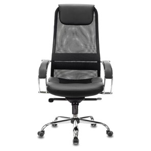Кресло офисное Brabix Premium Stalker EX-609 PRO (хром, мультиблок, ткань-сетка/экокожа, черное) 532416 в Петрозаводске