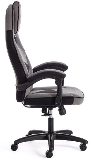 Кресло компьютерное ARENA флок , серый/черный, 29/35 арт.14129 в Петрозаводске - изображение 1