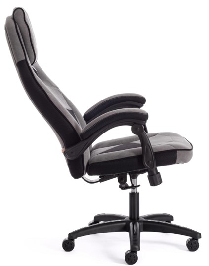 Кресло компьютерное ARENA флок , серый/черный, 29/35 арт.14129 в Петрозаводске - изображение 3