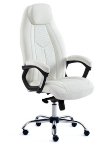 Кресло компьютерное BOSS Lux, кож/зам, белый, арт.15307 в Петрозаводске - предосмотр