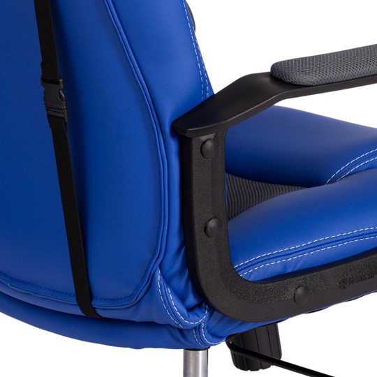 Кресло DRIVER (22) кож/зам/ткань, синий/серый, 36-39/TW-12 арт.21153 в Петрозаводске - изображение 14