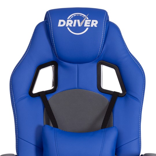 Кресло DRIVER (22) кож/зам/ткань, синий/серый, 36-39/TW-12 арт.21153 в Петрозаводске - изображение 7