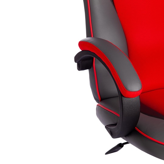 Кресло RACER GT new кож/зам/ткань, металлик/красный, арт.13249 в Петрозаводске - изображение 10
