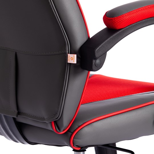Кресло RACER GT new кож/зам/ткань, металлик/красный, арт.13249 в Петрозаводске - изображение 12