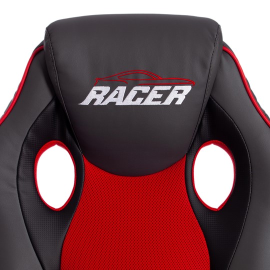 Кресло RACER GT new кож/зам/ткань, металлик/красный, арт.13249 в Петрозаводске - изображение 8