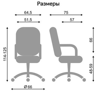 Кресло для офиса DELTA (CHR68) экокожа ECO 30 в Петрозаводске - предосмотр 3